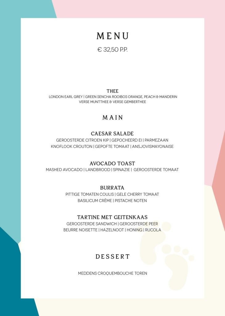 Babyshower Meddens Menu