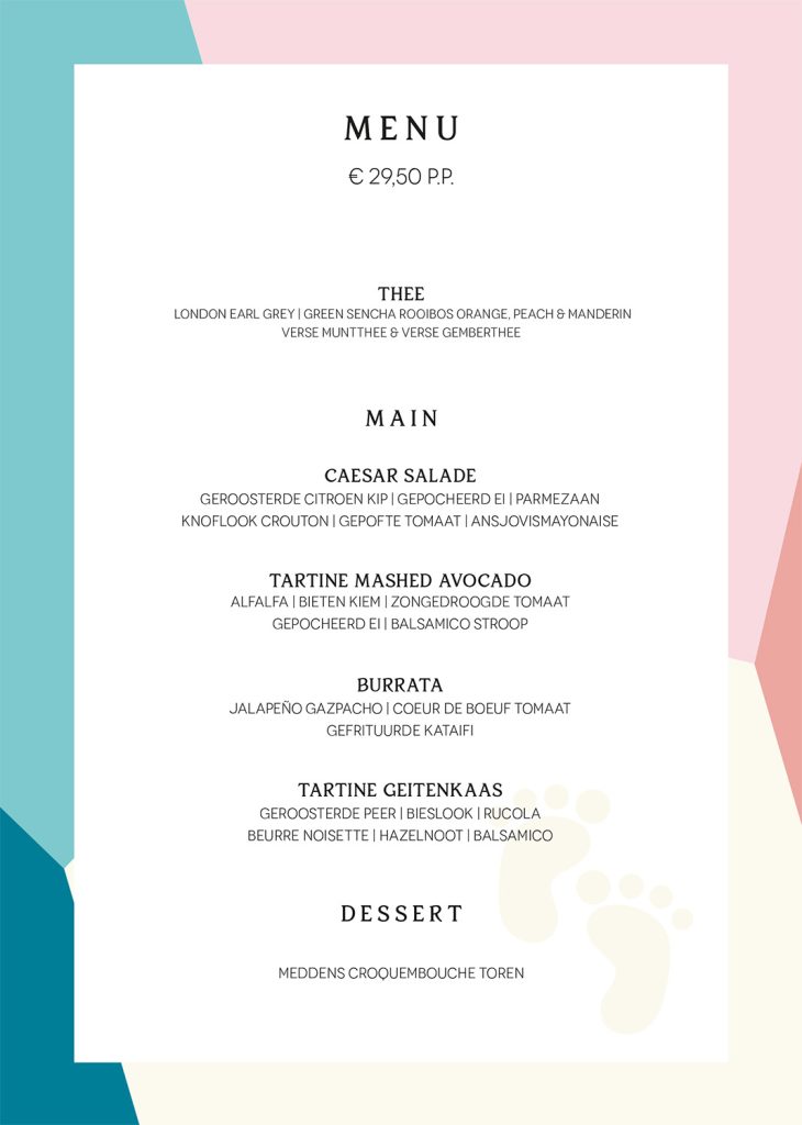 Meddens Babyshower Menu oktober 2024